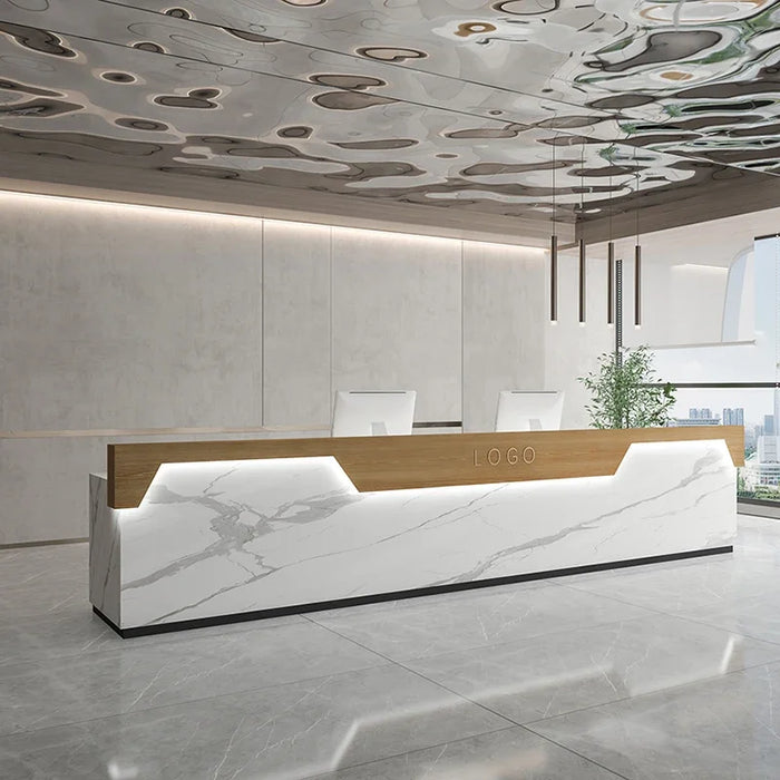 Modern Salon Beauty Reception Desk Shop Stand Bar Counter Reception Desk Conference Information Luxury Recepcja Store Furniture