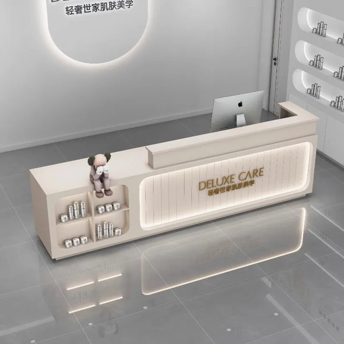 Modern Podium Reception Desks Office Luxury Commercial Display Shelf Front Conference Reception Desks White Comptoir Furniture