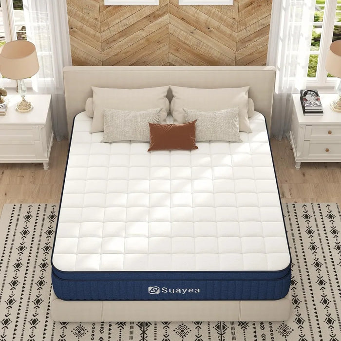 12" Mattress King Size, Ultimate Motion Isolation with Gel Memory Foam and Pocket Springs, Medium Firmness Mattress