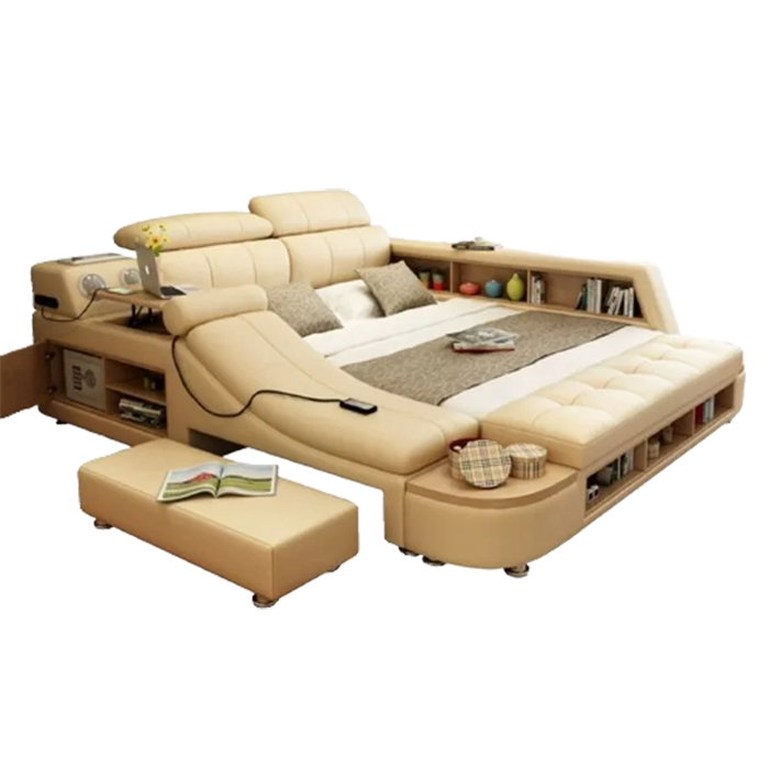 Nordic Queen Modern Bed Large Villa Master Massage Electric Bed Storage Multifunctional Muebles Para Dormitorio Home Furniture