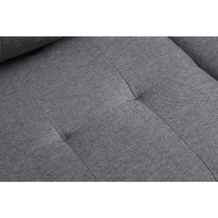 Modular Sofa with Double-sided Chaise Longue and Cup Holder, L-shaped 4-seat Sofa Furniture with 2 Pillows, Grey