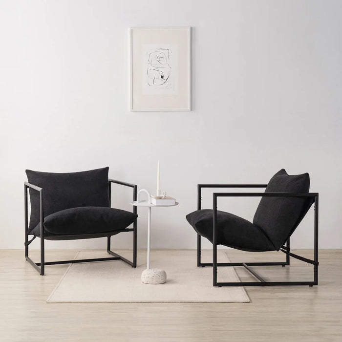 Aidan Metal Framed Sling Accent Chair chairs living room  lounge chair  furniture