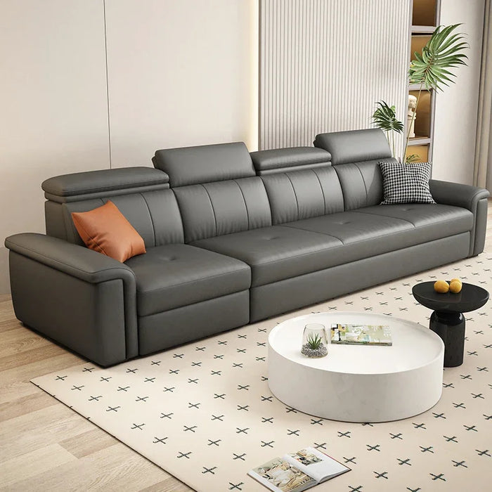 Leather Nordic Recliner Sofa Double Comfortable Black Modern Waterproof Sofa Luxury Reading Salon Meuble Living Room Furniture