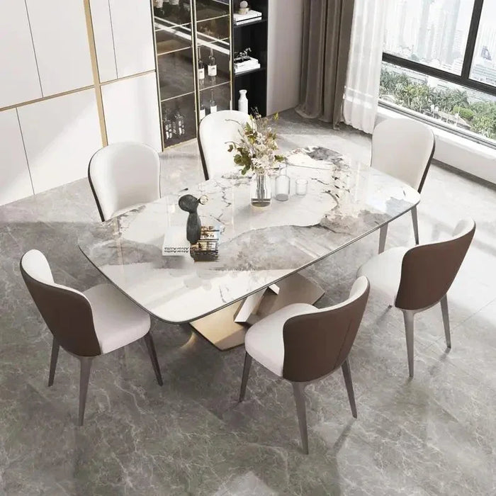 Nordic Minimalist Dinning White Table Household Living Room Light Luxury Marble Modern Creative Esstische Kitchen Furniture
