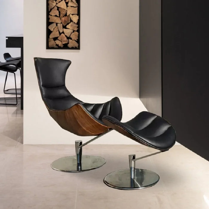 Nordic light luxury modern leather single person sofa casual lobster lounge chair designer seat