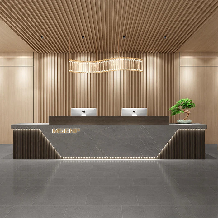 Rostrum Reception Desk Salon Modern Lectern Front Service Desk Office Front Mobile salone di bellezza arredo Luxury Furniture