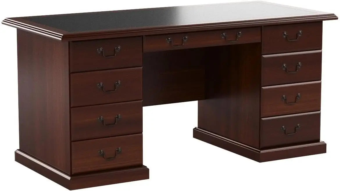 Sauder Heritage Hill Executive Desk, Classic Cherry Finish  Desk  Gaming Desk