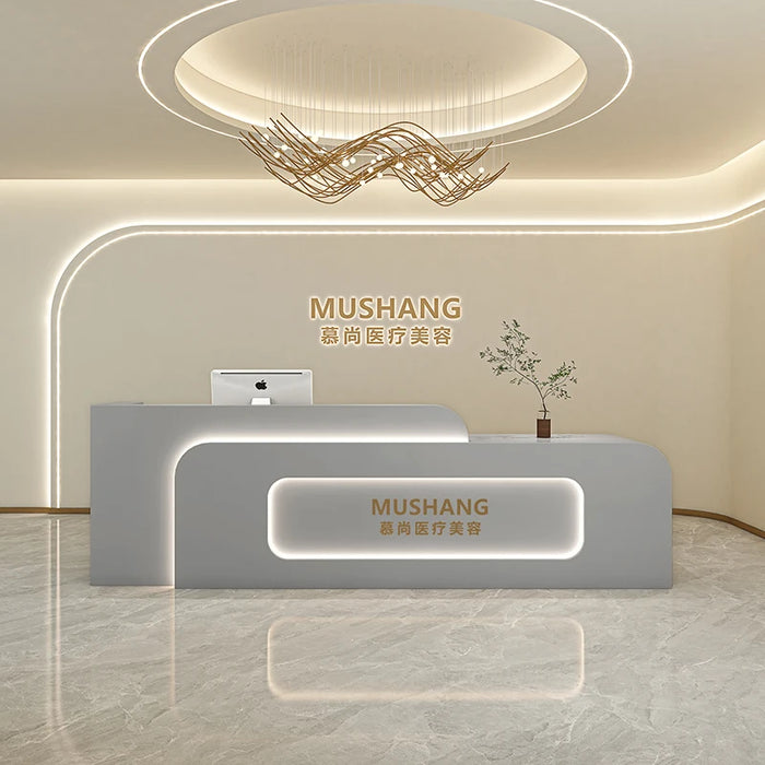 Modern Simple Reception Desk Cabinet Information Office Luxury Front Lectern Reception Desk Escritorios De Oficina Furniture