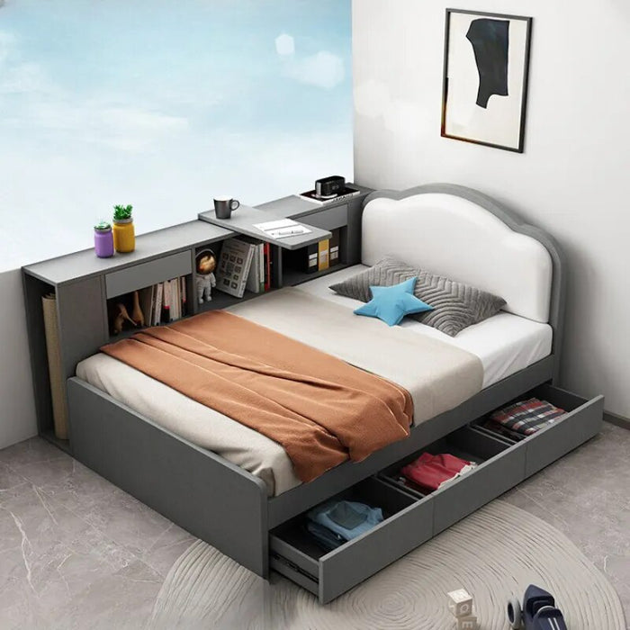 Storage Space Modern Children Beds Toddler Floor Solid Wood Girls Children Beds House Mueble Infantil Bedroom Furniture YQ50CB