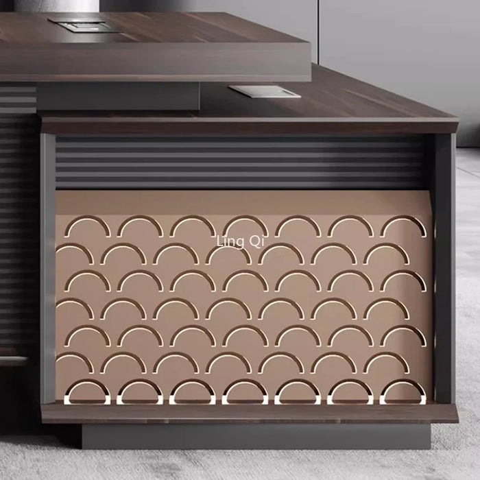 European Luxury Office Desk L Shaped Reception Free Shipping Boss Computer Desks Mid Century Organizer Escritorio Home Furniture