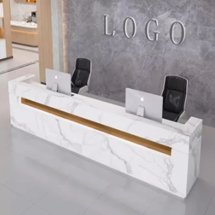 Podium Store Reception Desk Wooden Clinic Premium Enjoy Shopping Reception Desk Display Mostrador Oficina Commercial Furniture