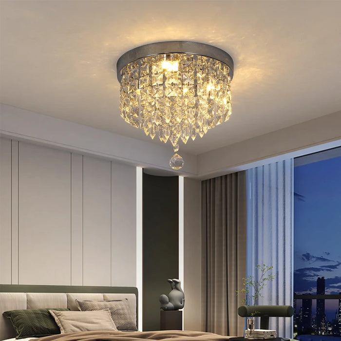 Crystal Ceiling Lamp Modern K9 Dinning Table Ceiling Chandelier Living Room Indoor Decora Lustres Lighting Fixtures Home Decor