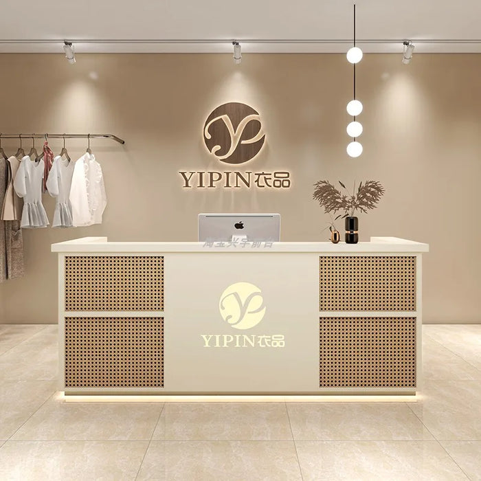 Check Out Reception Desk Podium Modern Standing Mobile Bar Counter Reception Desk Information Comptoir Caisse Bar Furniture