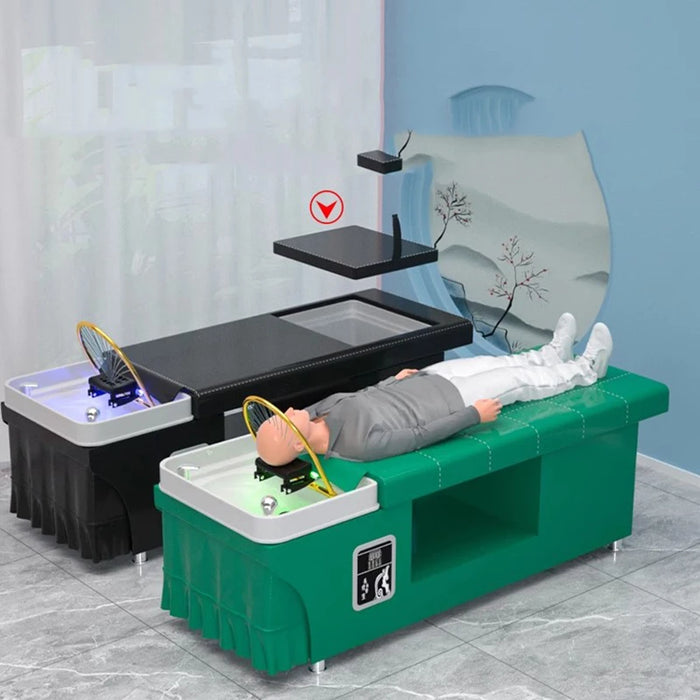 Shower Head Hair Washing Bed Pillow Water Circulation Japanese Head Spa Bed Stylist Fauteuil Coiffure Salon Equipment MQ50SC
