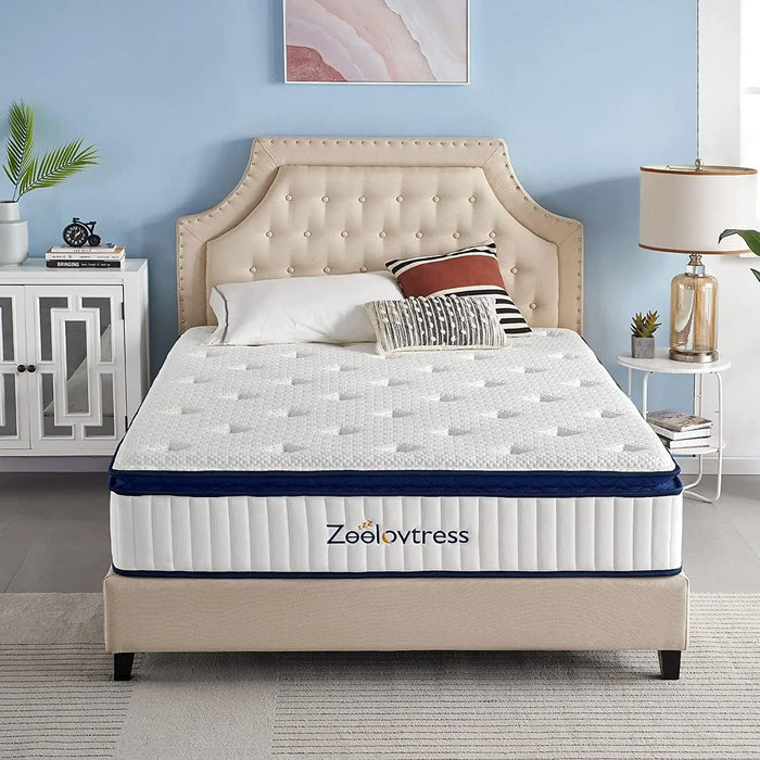 Mattress with Tencel Cover, Medium Firm 5-Zone Body Support Pain Relief CertiPUR-US Foam 120 Nights Trial