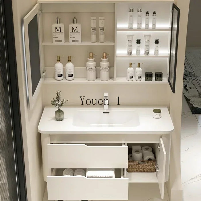 Closet Luxury Bathroom Cabinet Shelves Metal Mirror Locker Wall Bathroom Cabinet Storage Sink Armario Banheiro Home Furniture YQ