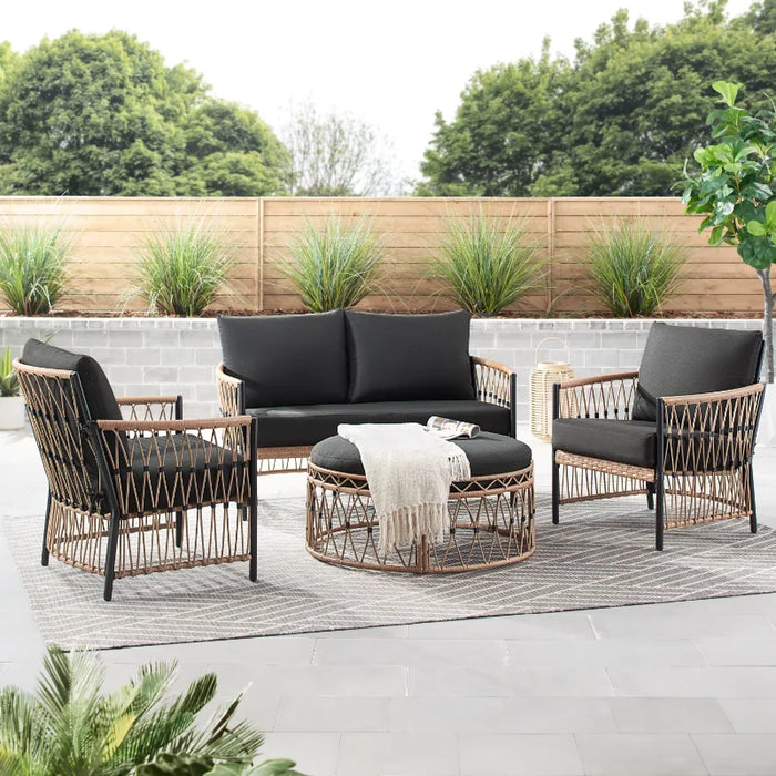 Better Homes & Gardens Lilah 2-Pack Outdoor Wicker Lounge Chair, White or Black