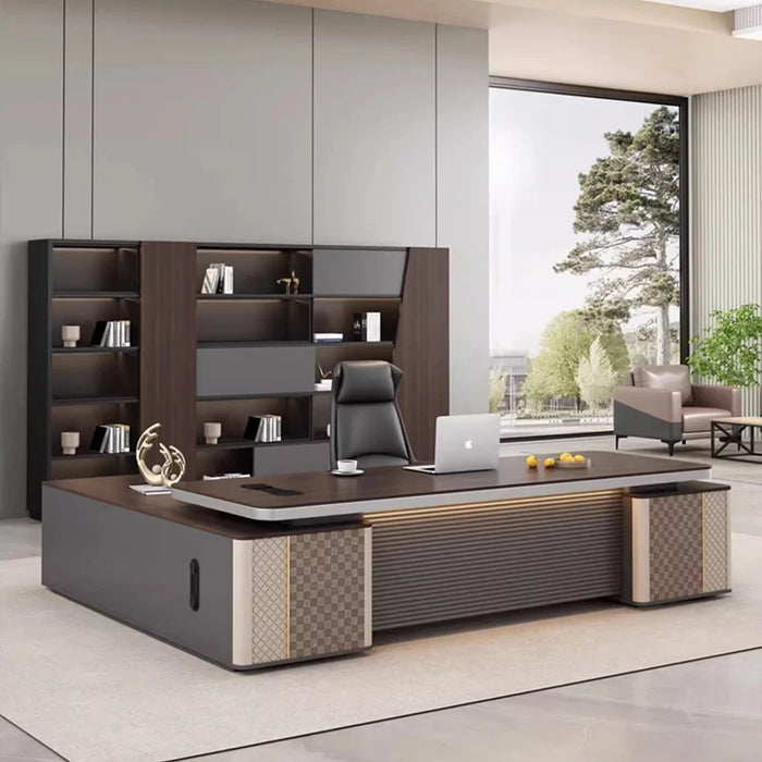 L Shaped Gaming Desk Study Corner Executive Reception Office Desk Drawers Writing Storage Mesa De Escritorio Office Furniture