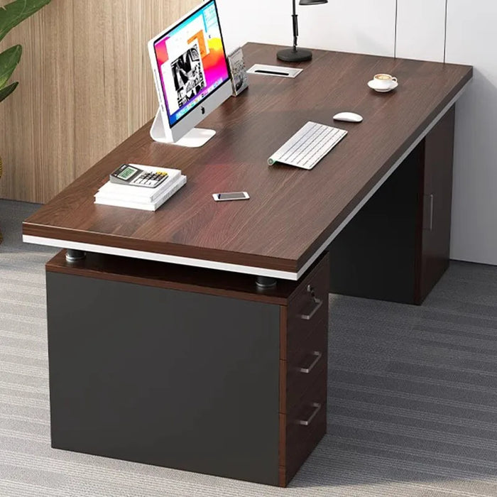 Waterproof Big Computer Table Brown Low Price Wooden Reading Computer Desks Executive Writing Escritorios De Ordenador Furniture