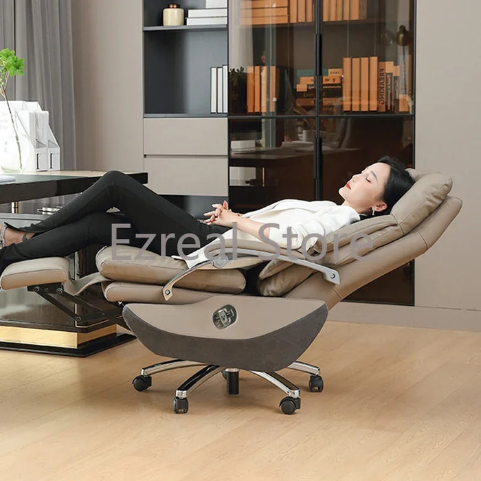 Leather Executive Mobile Desk Chair Gaming Computer Ergonomic Office Chairs Reading Cadeira De Escritorio Home Office SY50OC