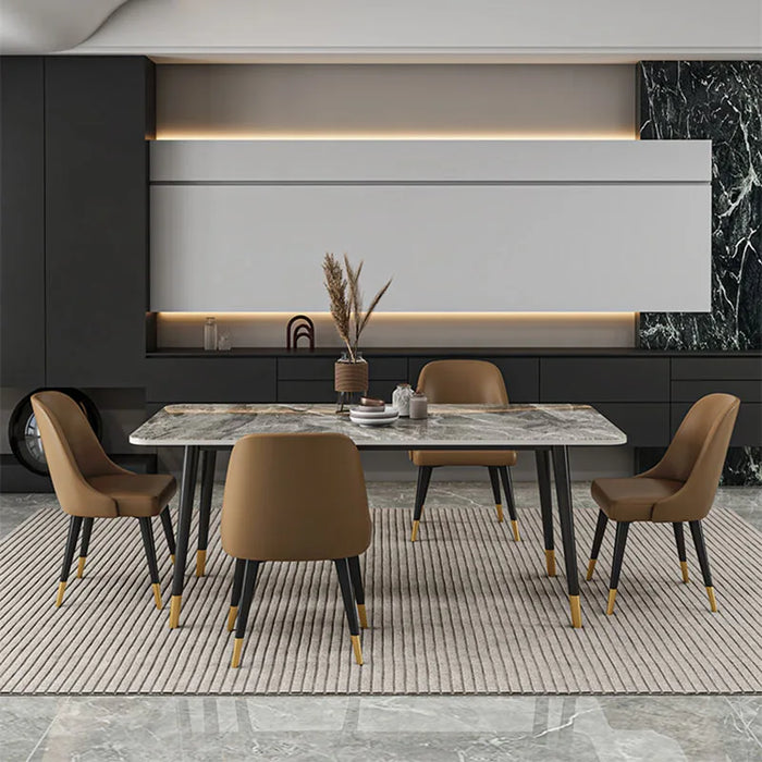 MODERN 6 Chairs Dining Tables Complete Kitchen Luxury Coffee Dining Tables  Free Shipping Esstische Set Furniture WW50DT