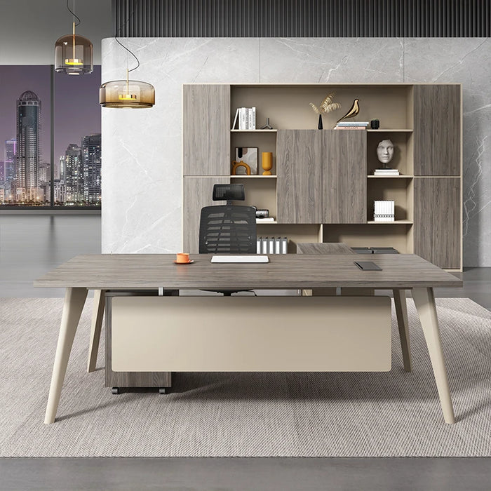 Wooden Meeting Office Desk Lap Storage Luxury Modern Work Conference Table Office Desk Mainstays Meuble Bureau Luxury Furniture