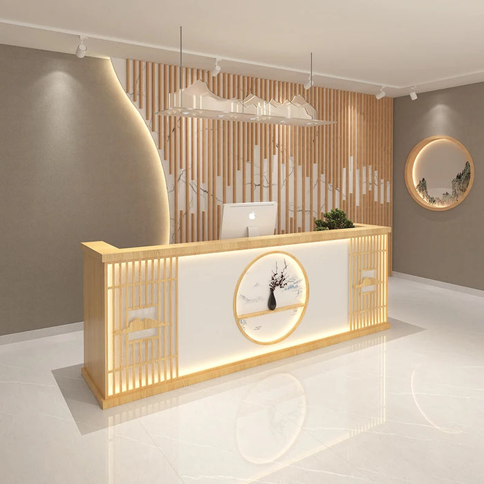 Shop Cashier Reception Desks Restaurant Hotel Store Reception Desk Standing Console Comptoir Coiffeur Beauty Salon Furniture