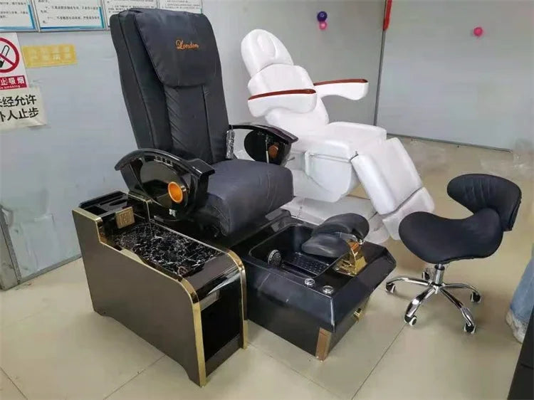 Siman Hot luxury New Style Nail Salon Furniture Adjustable Foot Spa Massage Black Grey Pink 110/220V Pedicure Chair