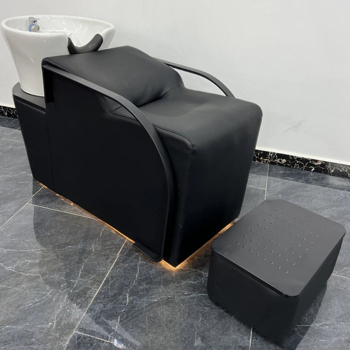 Hair Salon Hairdressing Shampoo Chairs Recliner Bed Head Spa Barber Shop Shampoo Chairs Shower Cadeira Salon Furniture QF50SC