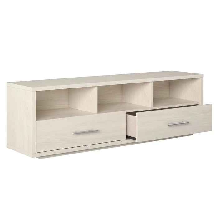 TV cabinet Open Storage 3 Shelves and 2 Door  TVs for up to 70"Charcoal home furniture stand modern TVes stand Shelves,Ivory Oak