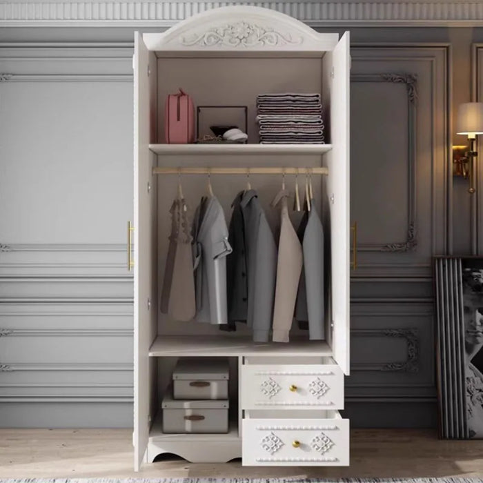 Storage Organizer Wardrobe White Nordic Shelf Hotel Bedroom Wardrobe Wooden Doors Apartment Placard De Vetement Home Furniture