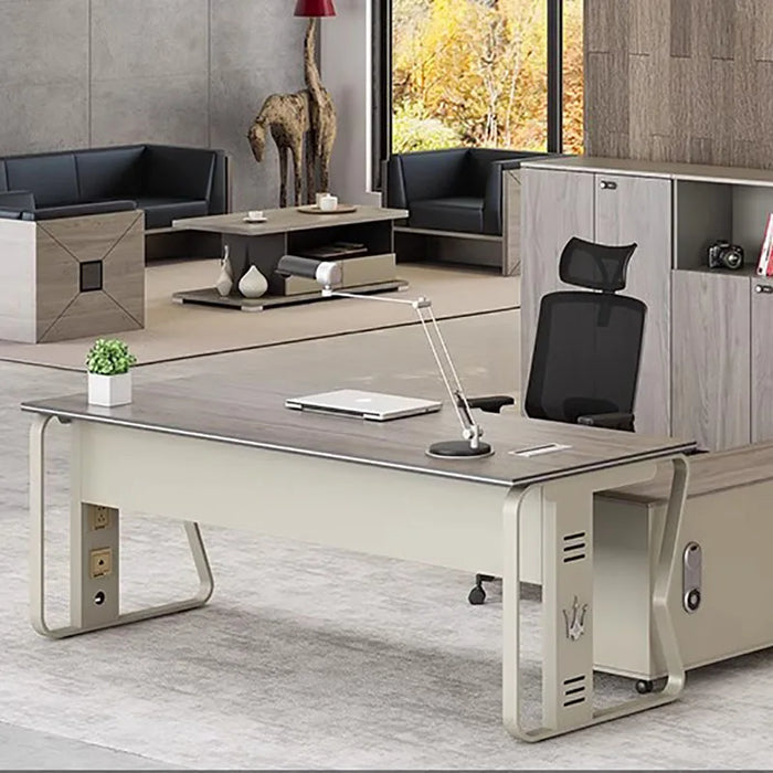Study L Shaped Computer Desks White Corner Nail Executive Reception Desks Vanity Storage Escritorio Con Cajones Furniture Desk