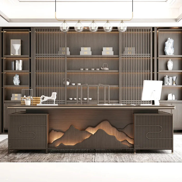 High quality boss's desk, atmosphere, President's desk and chair combination, modern and simple office furniture