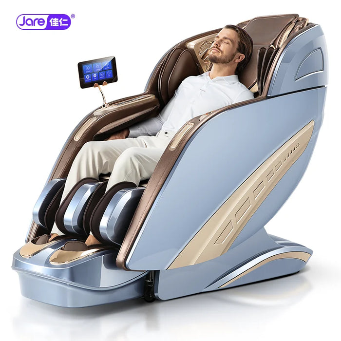 Jare 886A Full body Zero gravity electric Massage Chair Leather accessories Luxury massage Jade massage head touch screen