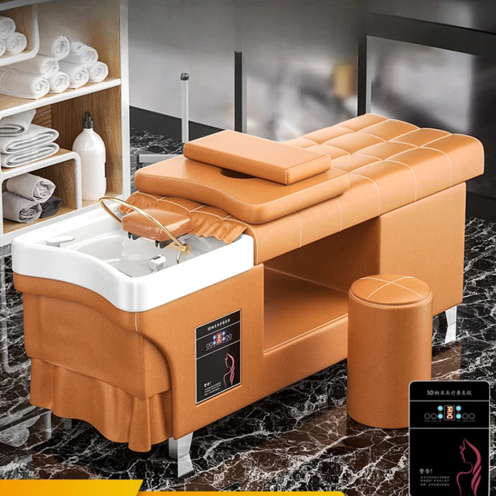 Cosmetic Salon Shampoo Chair Hair Washing Bed Hairdressing Shampoo Chair Head Spa Equipment Sillas Barber Shop Furniture ZT50SC