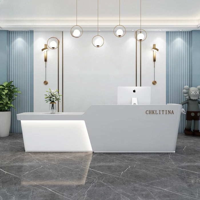 Beauty Salon Reception Desks Hospital Computer Cashier Shop Rostrum Reception Desks Mobile Recepcion Mostrador Bar Furniture