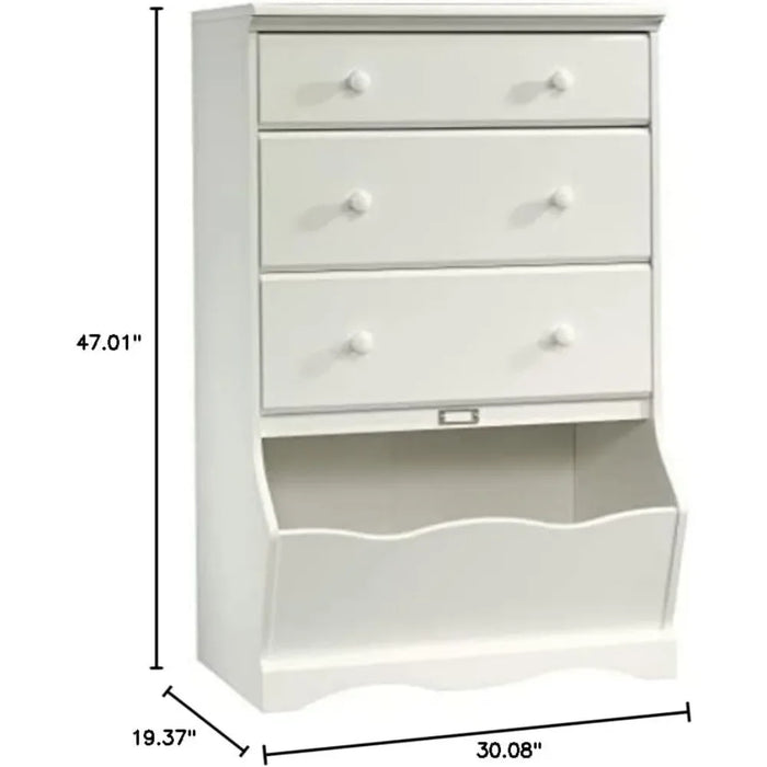 L: 30.08" X W: 19.37" X H: 47.01" Home Furniture for Tv 3-Drawer Chest Storage Cabinet Furniture Organizer Room Crack Shelves