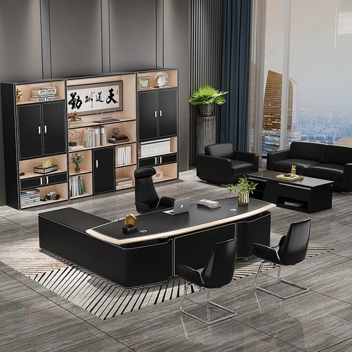 Executive Reception Workstation Corner Luxury Computer Meeting Office Desks Work Console Tavolo Da Lavoro Office Furniture