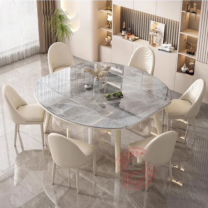 Simple Luxury Dining Table Round Nordic Marble Home Kitchen Dining Table European Style Mesas De Comedor Garden Furniture Sets