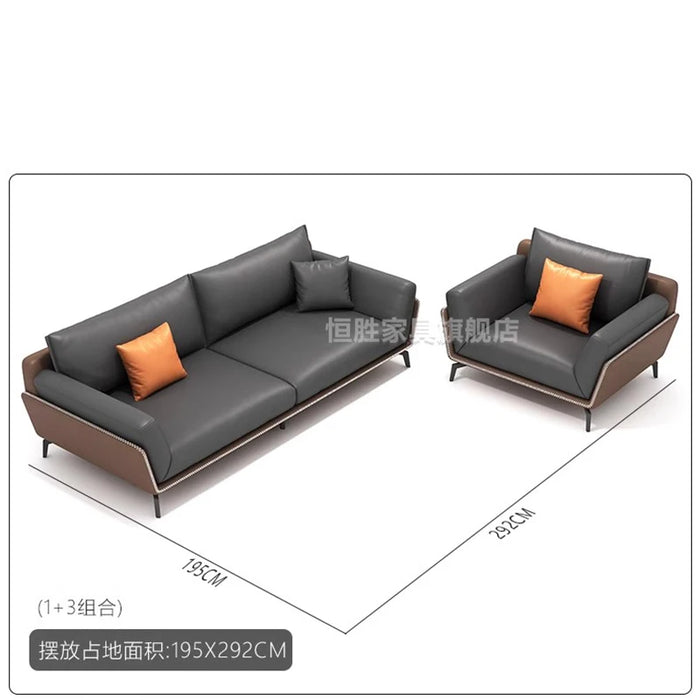 Nordic Modern Sofa Leather Living Room Luxury Corner Recliner Theater Couch Sofas Bedroom Patio Wohnzimmer Sofas Furniture DWH
