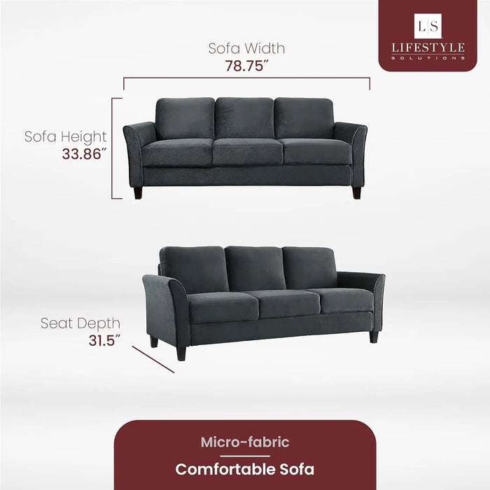 Austin Sofas, 80.7" W x 31.1" D x 32.3" H, Dark Grey