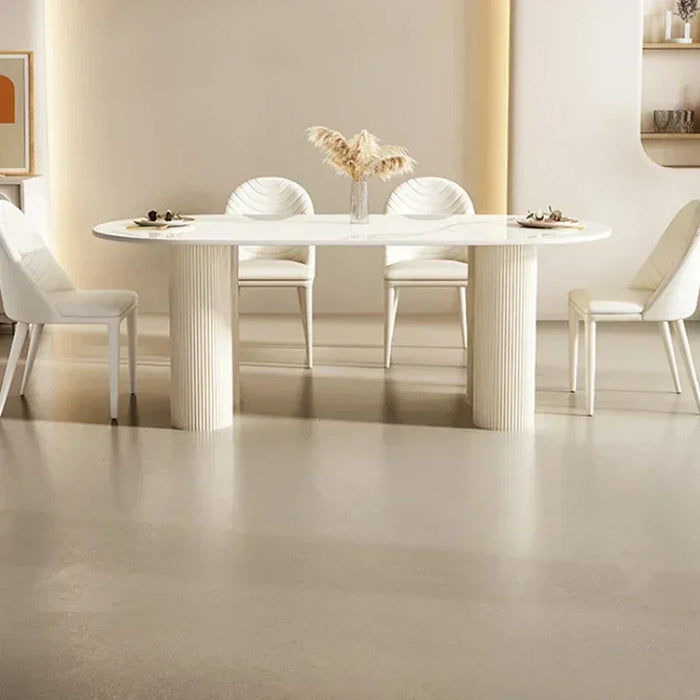 Oval Design Dining Tables Living Room Nordic Coffe Marble Modern Dining Tables Kitchen Luxury Mesa Comedor Home Furniture SR50DT