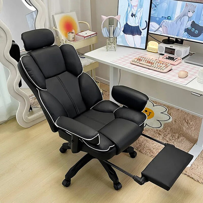 Floor Bedroom Gamer Office Chair Pink Girl Nordic Modern Leisure Armchairs Revolving Manicure Silla De Oficina Office Furniture