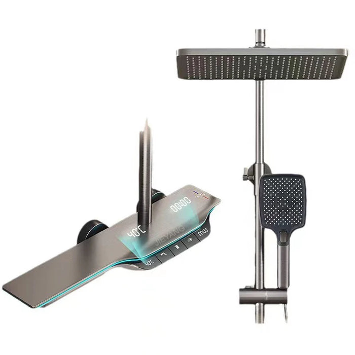 Modern Bathroom Shower Full Set ShowerHead Bathtub Shower System Rain Pressurized Digital LED Shower Sets Hot Cold Shower Faucet