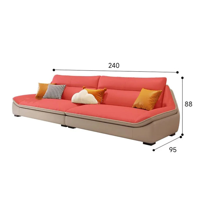 Adults Luxury Living Room Sofa Genuine Leather Family Relaxing Elegant Sofa Designer Floor Sofa Sala De Estar Home Decoration