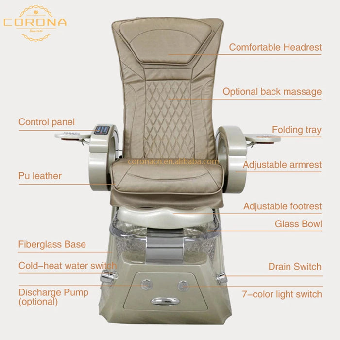 Luxury Nail Salon Equipment Pedicure Manicure Chair Foot Spa Massage Pedicure Chairs for Sale