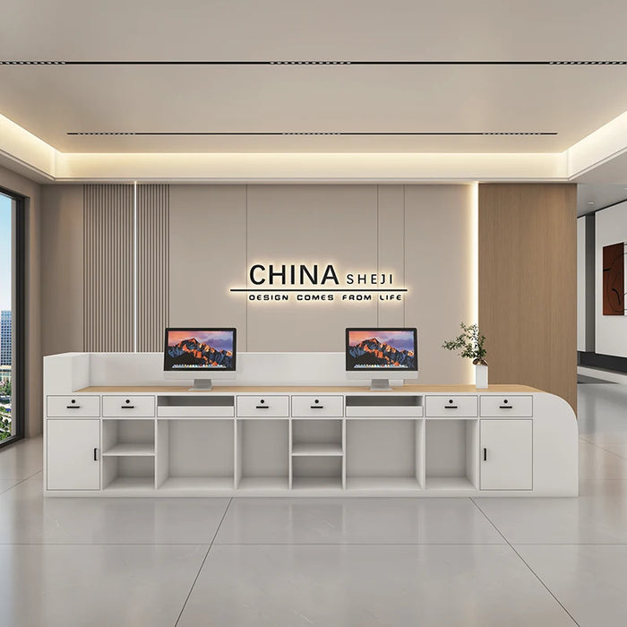 Mobile Bar Counter Reception Desk Office Supermarket Hotel Luxury Conference Reception Desk Modern Bureau Meuble Furniture