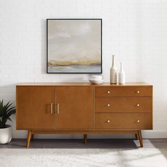 Cabinet Kitchen Cabinets Modern Wood Kitchen Buffet Sideboard Entryway Serving Storage Cabinet Doors-Dining Room Console Home