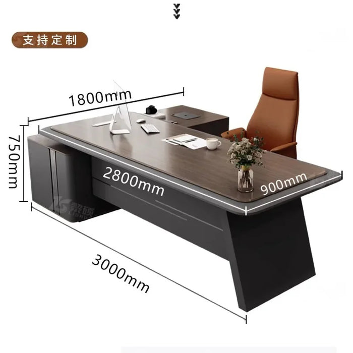 Study Office Desk Organizer L Shaped Executive Vanity Reception Desks Corner Nail Adjustable Mesa De Escritorio Office Furniture