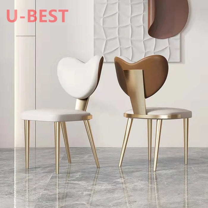 U-BEST Dining Table And Chairs Stainless Steel Frame Luxury Dinning Table Set Modern Marble Dining Room Table
